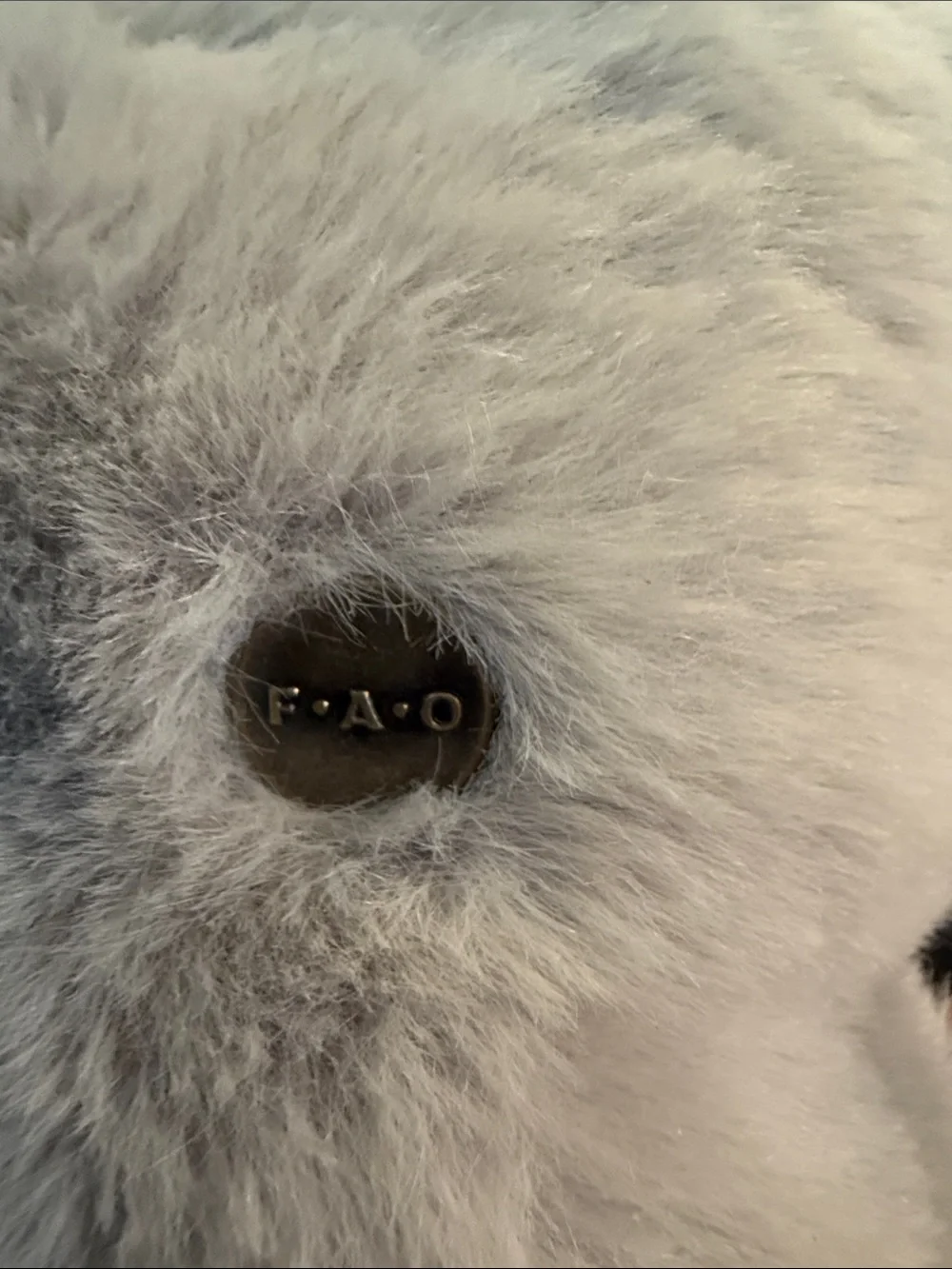 FAO Schwarz Gray & White Husky Plush - Adopt A Pets Tag - Picture 4 of 4